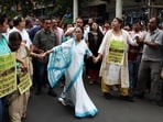 Mamata Banerjee was accompanied by TMC MLA Kunal Ghosh and former MP Dola Sen. 