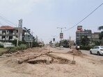 Residents have also pointed to drainage concerns near the road connecting Gilco Valley to the Landran stretch. (HT Photo)