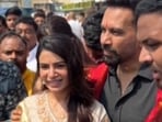 Samantha Ruth Prabhu and Raj Nidimoru visited Tirumala with the team of Maa Inti Bangaram. 