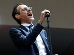US singer Marc Anthony performs during opening day of the Barack Obama Presidential Center in Chicago, Illinois, on June 18, 2026. (Photo by Kamil Krzaczynski / AFP)