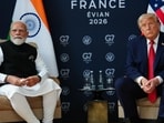 US President Donald Trump meets with Prime Minister Narendra Modi on the sidelines of the G7 summit on June 17, 2026, in Evian-les-Bains, France. (AP Photo)