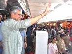 Union railway minister Ashwini Vaishnaw on Wednesday unveiled an ambitious roadmap to transform Pune into a major railway hub. (MAHENDRA KOLHE/HT)