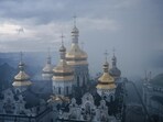 The roof of the main cathedral at the Kyiv Monastery of the Caves, one of Eastern Orthodoxy’s holiest sites, and overseen by Avraamiy, was ablaze minutes after a Russian explosive drone struck.