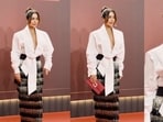 Malaika Arora turns heads in a striking black-and-white outfit.