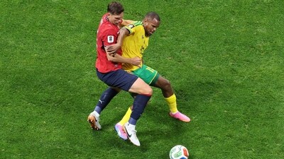 In the second half, South Africa showed more intent, but failed to create chances until the latter stages. (Getty Images via AFP) In the second half, South Africa showed more intent, but failed to create chances until the latter stages. (Getty Images via AFP)