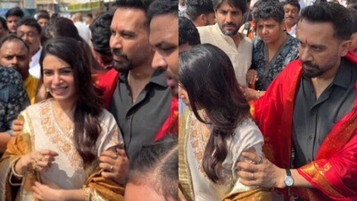 Samantha Raj Tirumala Visit: తిరుమలలో సమంత - రాజ్ నిడిమోరు.. భార్యను జాగ్రత్తగా చూసుకున్న స్టార్ డైరెక్టర్, వీడియో వైరల్ (Instagram: Artistrybuzz) Samantha Raj Tirumala Visit: తిరుమలలో సమంత - రాజ్ నిడిమోరు.. భార్యను జాగ్రత్తగా చూసుకున్న స్టార్ డైరెక్టర్, వీడియో వైరల్ (Instagram: Artistrybuzz)