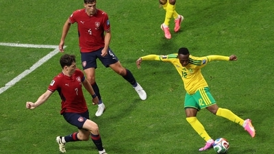 Czechia maintained control till half time, with a 1-0 lead. (AP Photo/Colin Hubbard) Czechia maintained control till half time, with a 1-0 lead. (AP Photo/Colin Hubbard)