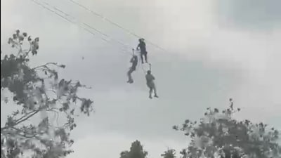 The zip line was operating between Deendayal Park and Manikyalal Verma Park, and the ride covered a distance of 630 metres and normally took around 45 seconds to complete