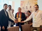 A symposium was organised on the occasion in which discussions were held on the global relevance of the Gita and ways to further strengthen India-Japan friendship. (HT Photo)