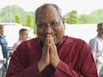 Uttar Pradesh minister and Nishad Party chief Sanjay Nishad .