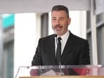 Jimmy Kimmel speaks during a ceremony honoring Adam Carolla with a star on the Hollywood Walk of Fame on Wednesday, May 27, 2026, in Los Angeles.