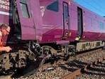 Unverified footage posted to social media appeared to show two East Midlands Railway (EMR) trains having collided, with one running into the other