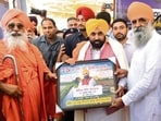 Punjab chief minister Bhagwant Mann said  <span class='webrupee'>₹</span>61.82 crore had been sanctioned for this major infrastructure project under the state government’s ongoing drive to build world-class roads across the state. (HT)