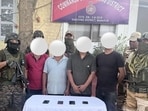 The KCP (PWG) cadres were arrested from their respective residences of Imphal East district. (HT photo)