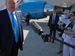Trump became the last president to fly the retiring Air Force One VC-25A. (Photo by CHIP SOMODEVILLA / GETTY IMAGES NORTH AMERICA / Getty Images via AFP)