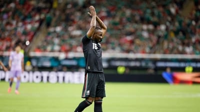 Mexico's forward Julian Quinones gestures during the 2026 World Cup Group A football match between Mexico and South Korea at the Guadalajara Stadium. His header was earlier saved by the South Korean goalkeeper.&nbsp; (AFP)
