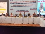 Himachal Pradesh chief secretary KK Pant with other officials during the NZC standing committee meeting in Shimla on Friday. (HT Photo)