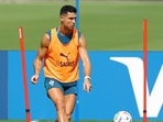 Portugal's Cristiano Ronaldo during training