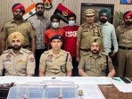 The accused in the custody of Ludhiana police on Saturday. (HT Photo)