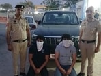 The victim suffered a shoulder injury and facial cuts from shattered glass. Police said a video he recorded helped identify the accused. (HT)