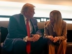 US President Donald Trump speaks to Italian Prime Minister Giorgia Meloni on the sidelines of the G7 Summit in Evian-les-Bains, France, June 17, 2026. 