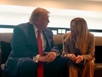 U.S. President Donald Trump speaks to Italian Prime Minister Giorgia Meloni on the sidelines of the G7 Summit in Evian-les-Bains, France, June 17, 2026.