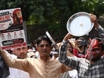 People gathered in support of Cockroach Janata Party founder Abhishek Dipke during a protest seeking Union Education Minister Dharmendra Pradhan’s resignation over NEET (UG) 2026 paper leak, at Jantar Mantar in New Delhi, India on Saturday, 20 June, 2026.