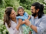 Upasana Konidela and Ram Charan hold Klin Kaara.