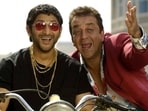 Sanjay Dutt and Arshad Warsi's still from Munna Bhai MBBS.