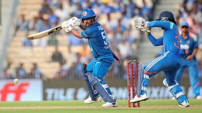 Afghan skipper Hashmatullah Shahidi hammered 102 off 131 balls. (ANI Pic Service) Afghan skipper Hashmatullah Shahidi hammered 102 off 131 balls. (ANI Pic Service)