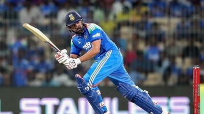 Meanwhile, Rohit Sharma registered 79 off 69 deliveries. (ANI Pic Service) Meanwhile, Rohit Sharma registered 79 off 69 deliveries. (ANI Pic Service)