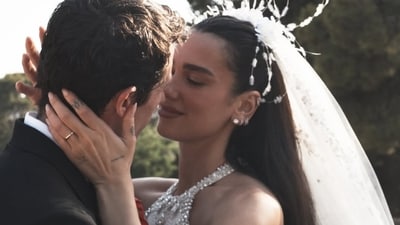 Dua Lipa and Callum Turner looked picture-perfect in the new stills from the wedding day. Dua shared them on her Instagram account. 
