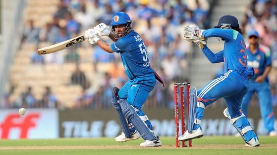Afghan skipper Hashmatullah Shahidi hammered 102 off 131 balls.(ANI Pic Service)