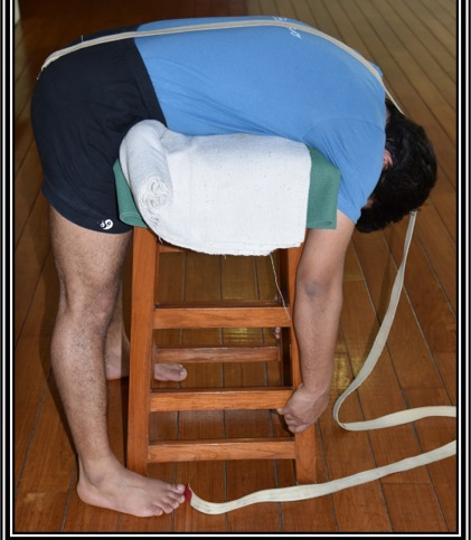 When the spine is extended through measured and therapeutic asanas , the patient can find relief from back pain. (Iyengar Yoga Yogakshema, Delhi NCR) When the spine is extended through measured and therapeutic asanas , the patient can find relief from back pain. (Iyengar Yoga Yogakshema, Delhi NCR)