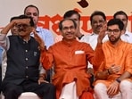 Uddhav Thackeray, Chief of Shiv Sena (UBT), addressed party members at Shanmukhanand Hall in Mumbai on the party's 60th foundation day. (Photo by Raju Shinde/HT Photo)(Raju Shinde)