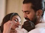 Athiya Shetty shares unseen pictures of daughter Evaarah with Suniel Shetty and KL Rahul. Athiya Shetty shares unseen pictures of daughter Evaarah with Suniel Shetty and KL Rahul.