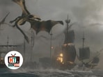 A still from House of the Dragon season 3 showing the Battle of the Gullet.