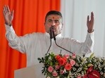 Hooghly: West Bengal Chief Minister Suvendu Adhikari addresses the 'Paschimbanga Divas' (West Bengal Day) celebration at Tarakeswar, in Hooghly district, Saturday, June 20, 2026. (PTI)