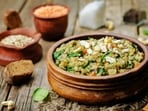 High-Protein Masoor Dal Khichdi With Soya And Spinach 