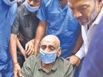 Mumbai, India - June 20, 2026: Former minister Padamsinh Patil arrives at the Mumbai Special CBI Court for the verdict in the 20-year-old Pawanraje Nimbalkar double murder case. The court acquitted Patil and all other accused, citing insufficient evidence, in Mumbai, India, on Saturday, June 20, 2026. (Photo by Anshuman Poyrekar/Hindustan Times) (Anshuman Poyrekar/HT Photo)