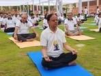 PM Mishra joined PMO staff and officers for a Yoga session at Seva Teerth in New Delhi on Sunday.