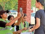 Police personnel were deployed across all venues to ensure the smooth conduct of the test. (Manish/HT)