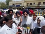 Shiromani Akali Dal leader Bikram Singh Majithia addressing the media in Amritsar on Saturday. (HT) Shiromani Akali Dal leader Bikram Singh Majithia addressing the media in Amritsar on Saturday. (HT)