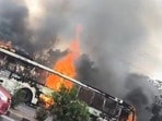 ఆర్టీసీ ఎలక్ట్రిక్ బస్సులో మంటలు