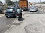 Geo-tagged surveys of damaged stretches were shared with NHAI and GMDA. Officials say repeated breakdowns are affecting operations and increasing maintenance. (HT )