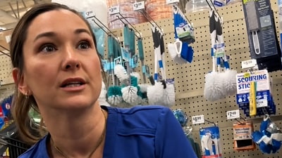 The Texas healthcare worker seen in the viral video confrontation with Muslim women at a HEB store in Conroe. (X/@Sassafrass_84) The Texas healthcare worker seen in the viral video confrontation with Muslim women at a HEB store in Conroe. (X/@Sassafrass_84)