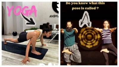 Rakul Preet trained with Himalayan Siddhaa Akshar and took to Instagram to share some of the asanas, like the tree pose, Vrksasana she practiced.&nbsp; (Instagram)