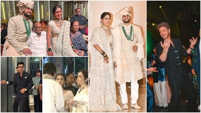 সুপ্রিয়া সুলের কন্যা রেবতী সুলে ও সারং লাখানির বিয়েতে শাহরুখ খান, রণবীর কাপুর, অমিতাভ বচ্চন, নীতা আম্বানিরা। সুপ্রিয়া সুলের কন্যা রেবতী সুলে ও সারং লাখানির বিয়েতে শাহরুখ খান, রণবীর কাপুর, অমিতাভ বচ্চন, নীতা আম্বানিরা।
