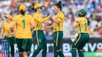 South Africa's Marizanne Kapp starred with two wickets and a match-winning unbeaten 81. (Nigel French/PA via AP)