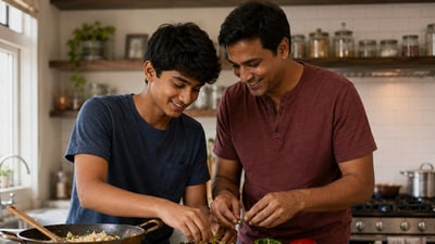 Cook with your father or surprise him with a feast, make sure this day becomes memorable. (Picture credit: AI Generated) Cook with your father or surprise him with a feast, make sure this day becomes memorable. (Picture credit: AI Generated)